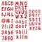 12 Pack: 1.25" Red Glitter Alphabet Stickers by Recollections™